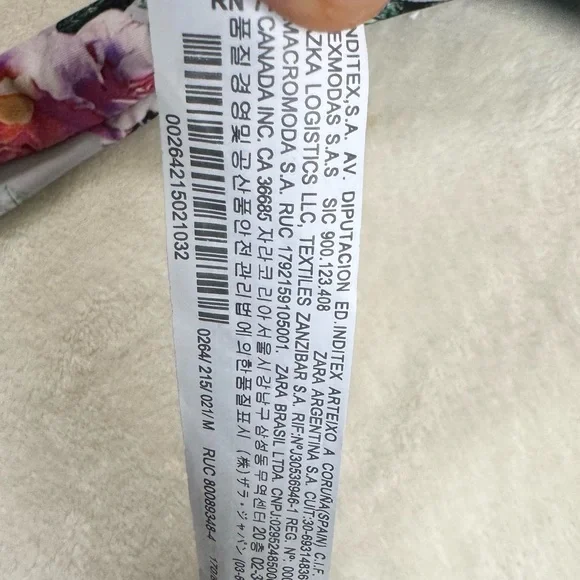 Zara NEW Floral Stretch Pencil Bodycon Fitted Midi Dress Boho Crew Long Sleeve M - Picture 13 of 16